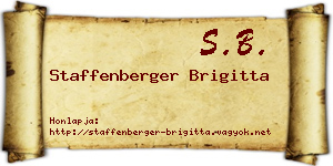 Staffenberger Brigitta névjegykártya